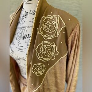 VTG 80s-90s Western Boho Funky Velvet Jacket and Pant Set